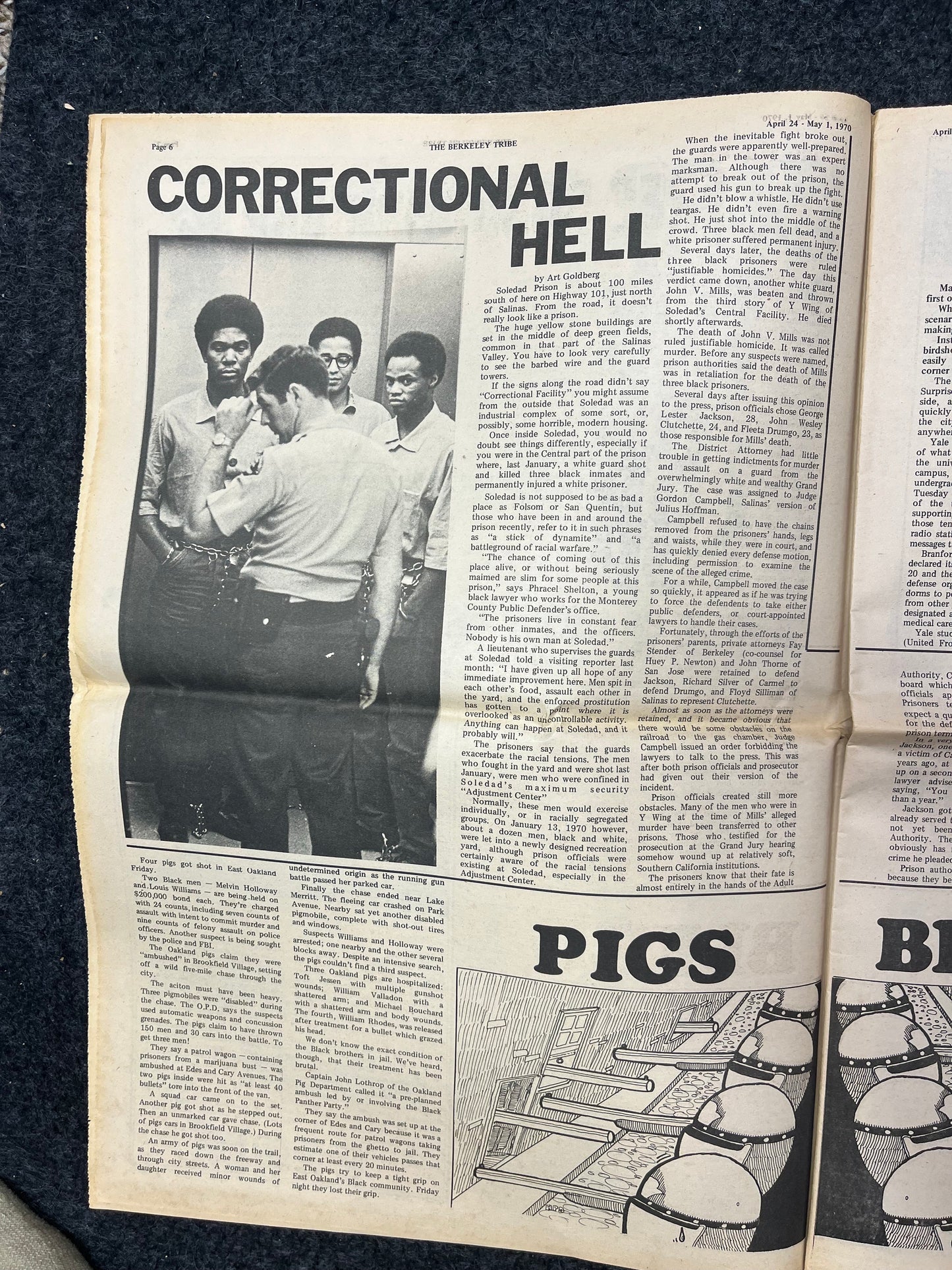 1970s Berkeley Tribe CounterCulture, Black Panther Party, Underground Newspaper, Vintage Newspaper, San Francisco California