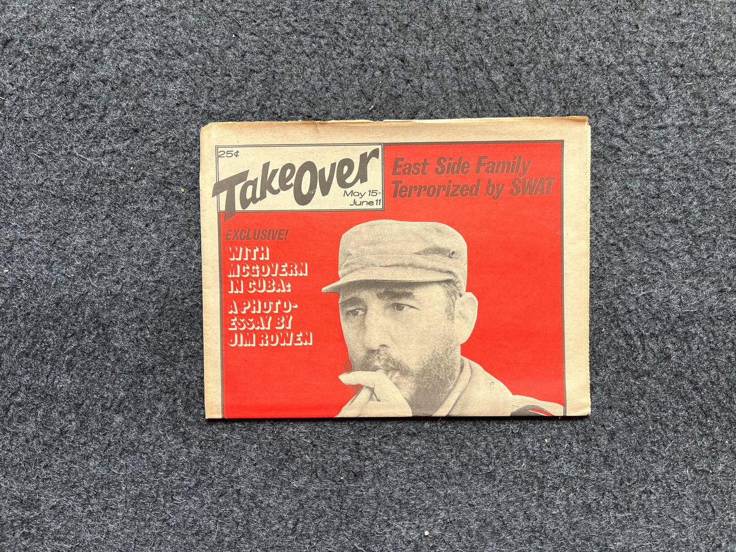 1970s Pro Castro Takeover CounterCulture Newspaper, Black Panther Party, Underground Left Newspaper, Vintage Newspaper, Political Gifts,