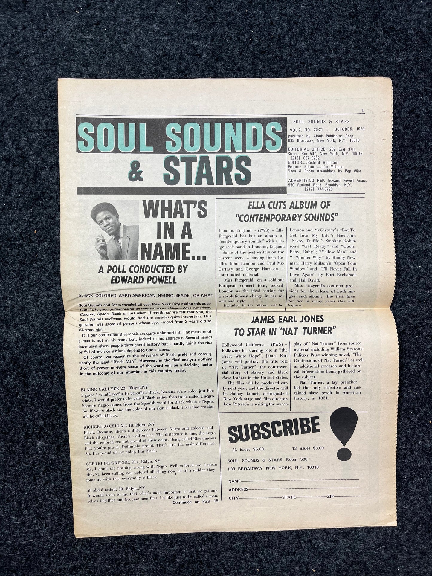 Vintage 1970s Soul Motown Magazine - Black Soul Magazine, Black Political Movements Civil Rights Era, Vintage Magazines, Black Pinup Models