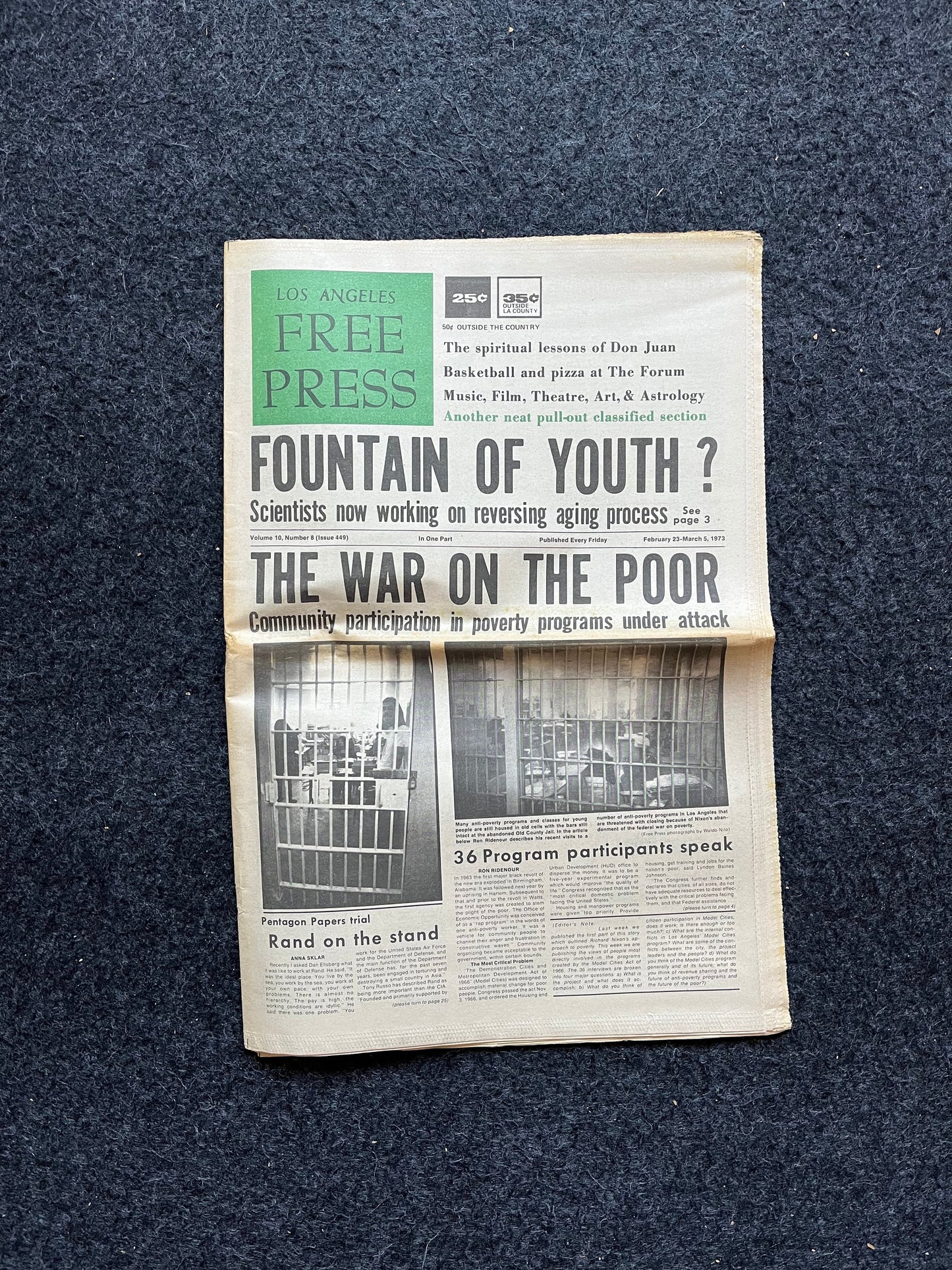1970s CounterCulture LGBT Los Angeles Free Press, Black Panther Party, Underground Far-Left Newspaper, Vintage Newspaper, Original Newspaper