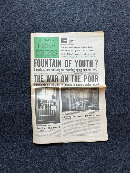 1970s CounterCulture LGBT Los Angeles Free Press, Black Panther Party, Underground Far-Left Newspaper, Vintage Newspaper, Original Newspaper