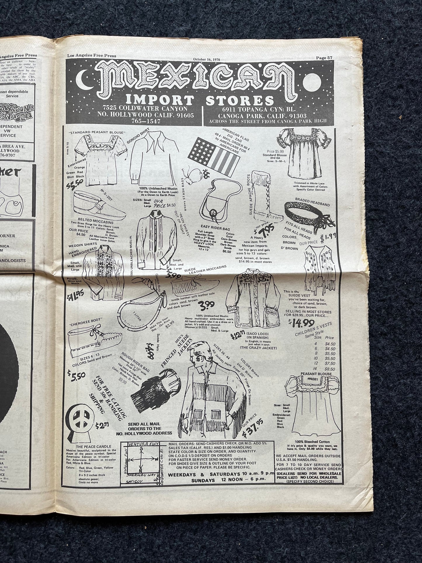 1970s CounterCulture LGBT Los Angeles Free Press, Black Panther Party, Underground Far-Left Newspaper, Vintage Newspaper, Original Newspaper