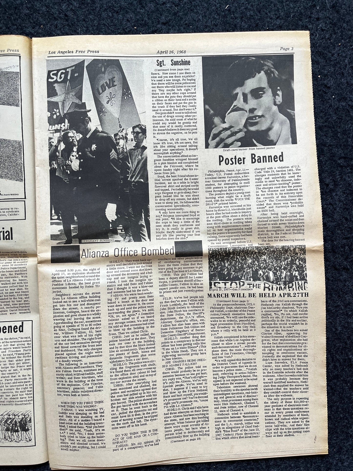1970s CounterCulture LGBT Los Angeles Free Press, Black Panther Party, Underground Far-Left Newspaper, Vintage Newspaper, Original Newspaper
