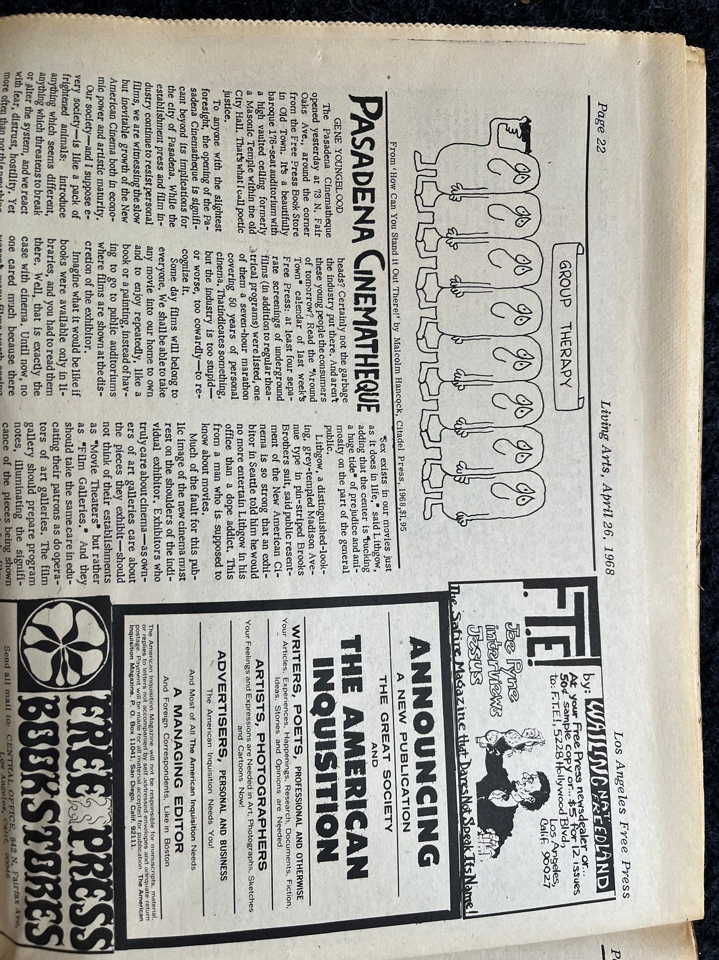 1970s CounterCulture LGBT Los Angeles Free Press, Black Panther Party, Underground Far-Left Newspaper, Vintage Newspaper, Original Newspaper