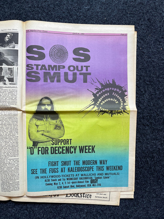 1970s CounterCulture LGBT Los Angeles Free Press, Black Panther Party, Underground Far-Left Newspaper, Vintage Newspaper, Original Newspaper