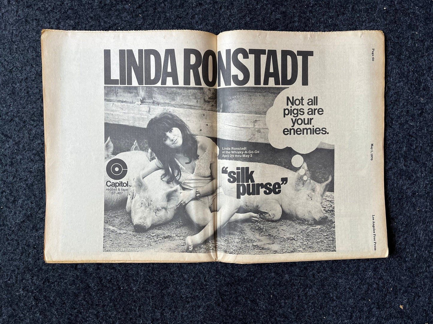 1970s CounterCulture LGBT Los Angeles Free Press, Black Panther Party, Underground Far-Left Newspaper, Vintage Newspaper, Original Newspaper