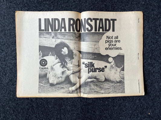 1970s CounterCulture LGBT Los Angeles Free Press, Black Panther Party, Underground Far-Left Newspaper, Vintage Newspaper, Original Newspaper