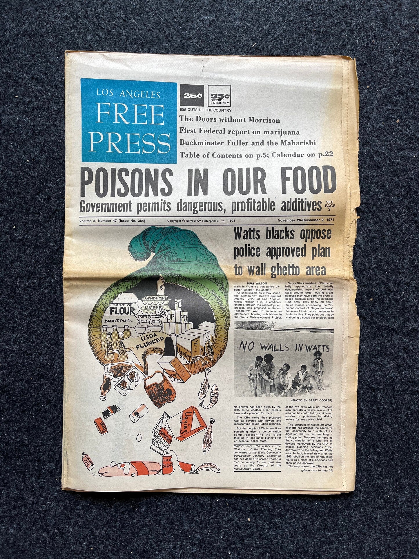 1970s CounterCulture LGBT Los Angeles Free Press, Black Panther Party, Underground Far-Left Newspaper, Vintage Newspaper, Original Newspaper