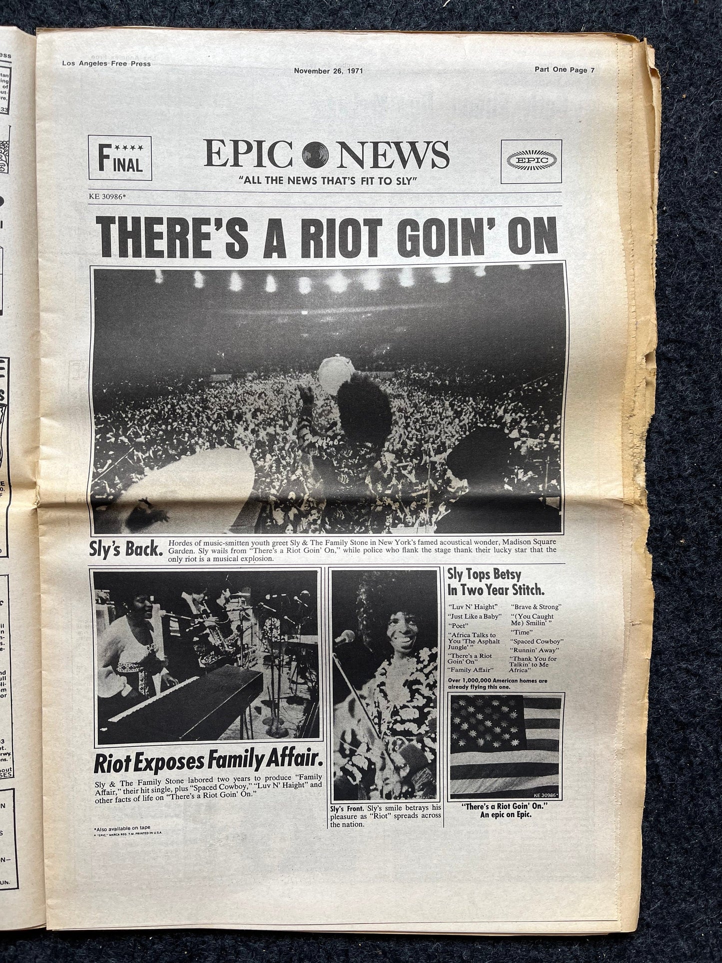 1970s CounterCulture LGBT Los Angeles Free Press, Black Panther Party, Underground Far-Left Newspaper, Vintage Newspaper, Original Newspaper
