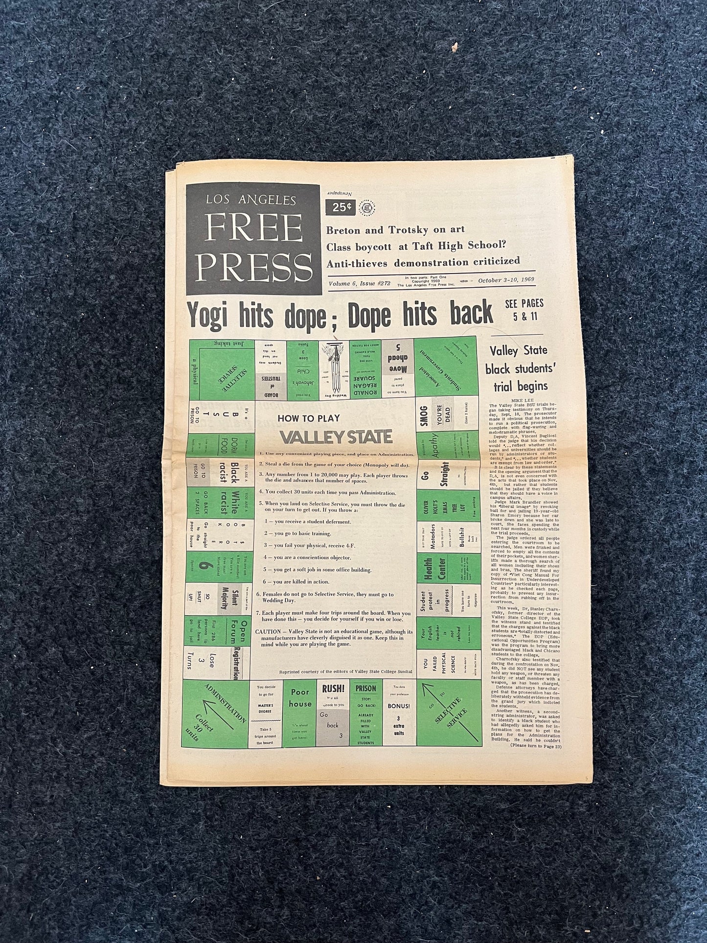 1970s CounterCulture LGBT Los Angeles Free Press, Black Panther Party, Underground Far-Left Newspaper, Vintage Newspaper, Original Newspaper