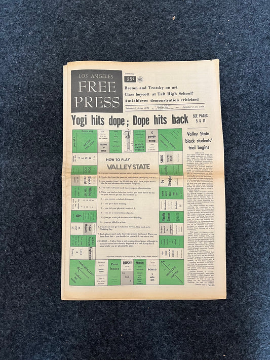 1970s CounterCulture LGBT Los Angeles Free Press, Black Panther Party, Underground Far-Left Newspaper, Vintage Newspaper, Original Newspaper