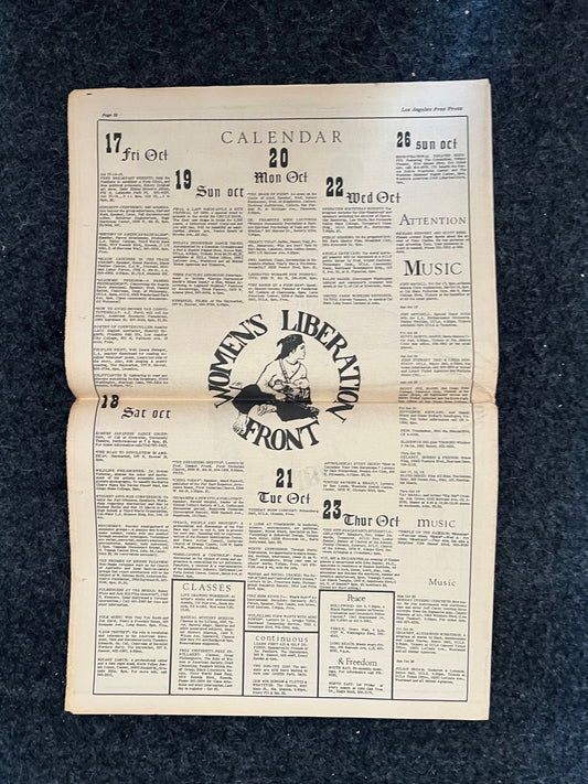 1970s CounterCulture LGBT Los Angeles Free Press, Black Panther Party, Underground Far-Left Newspaper, Vintage Newspaper, Original Newspaper