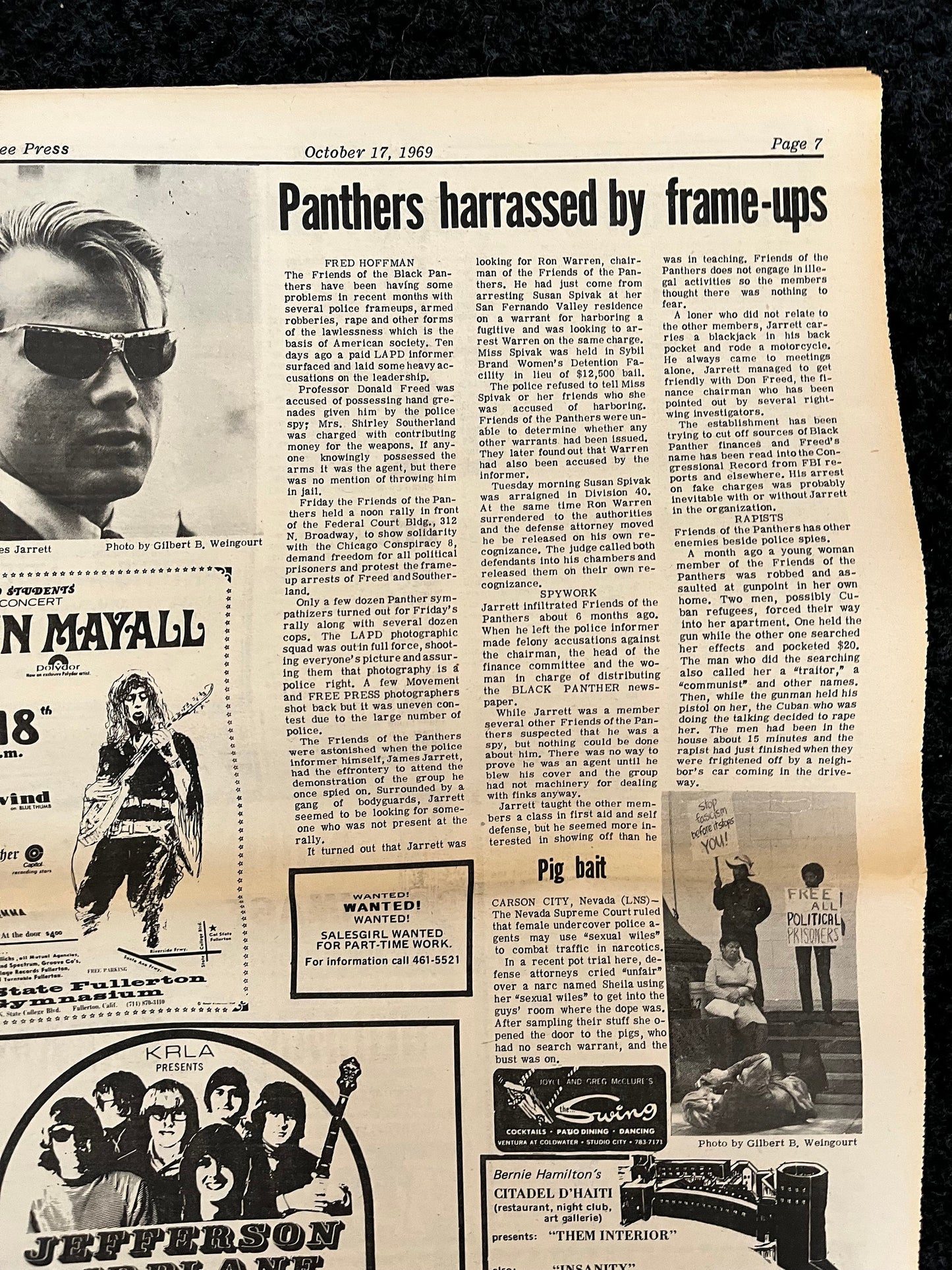 1970s CounterCulture LGBT Los Angeles Free Press, Black Panther Party, Underground Far-Left Newspaper, Vintage Newspaper, Original Newspaper