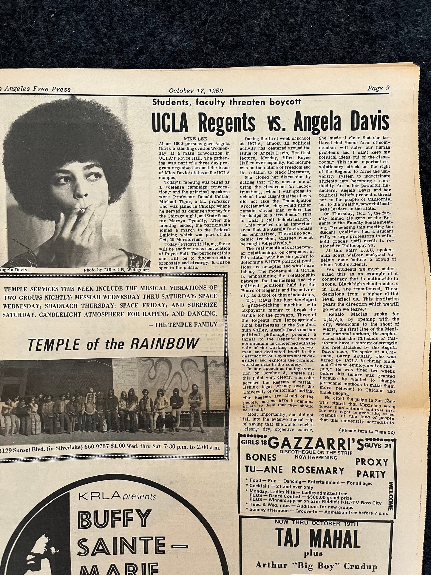 1970s CounterCulture LGBT Los Angeles Free Press, Black Panther Party, Underground Far-Left Newspaper, Vintage Newspaper, Original Newspaper