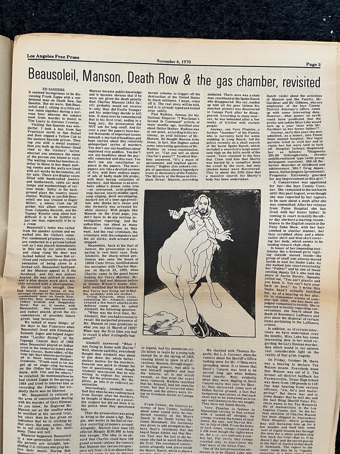 1970s CounterCulture LGBT Los Angeles Free Press, Black Panther Party, Underground Far-Left Newspaper, Vintage Newspaper, Original Newspaper