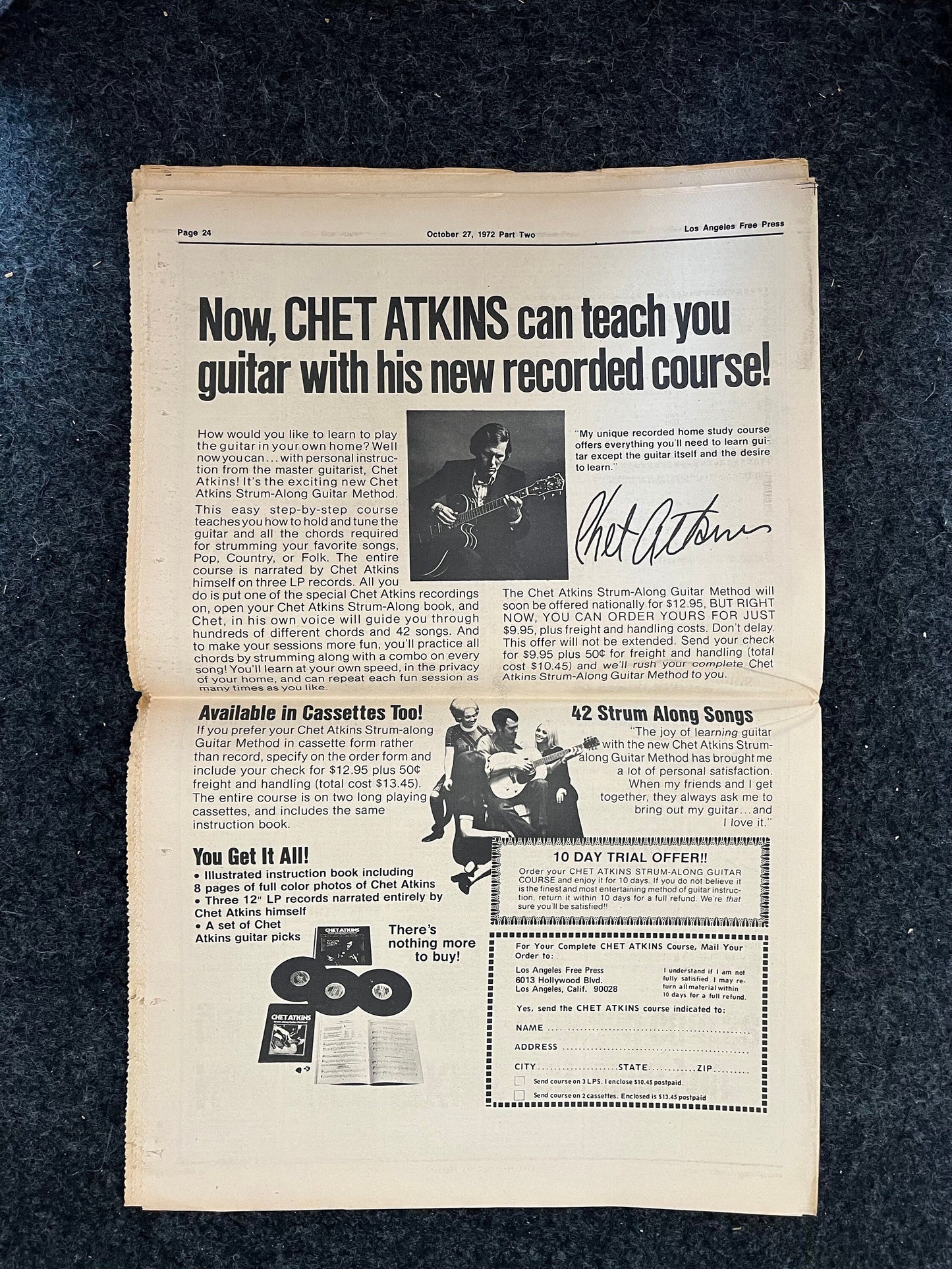 1970s CounterCulture LGBT Los Angeles Free Press, Black Panther Party, Underground Far-Left Newspaper, Vintage Newspaper, Original Newspaper