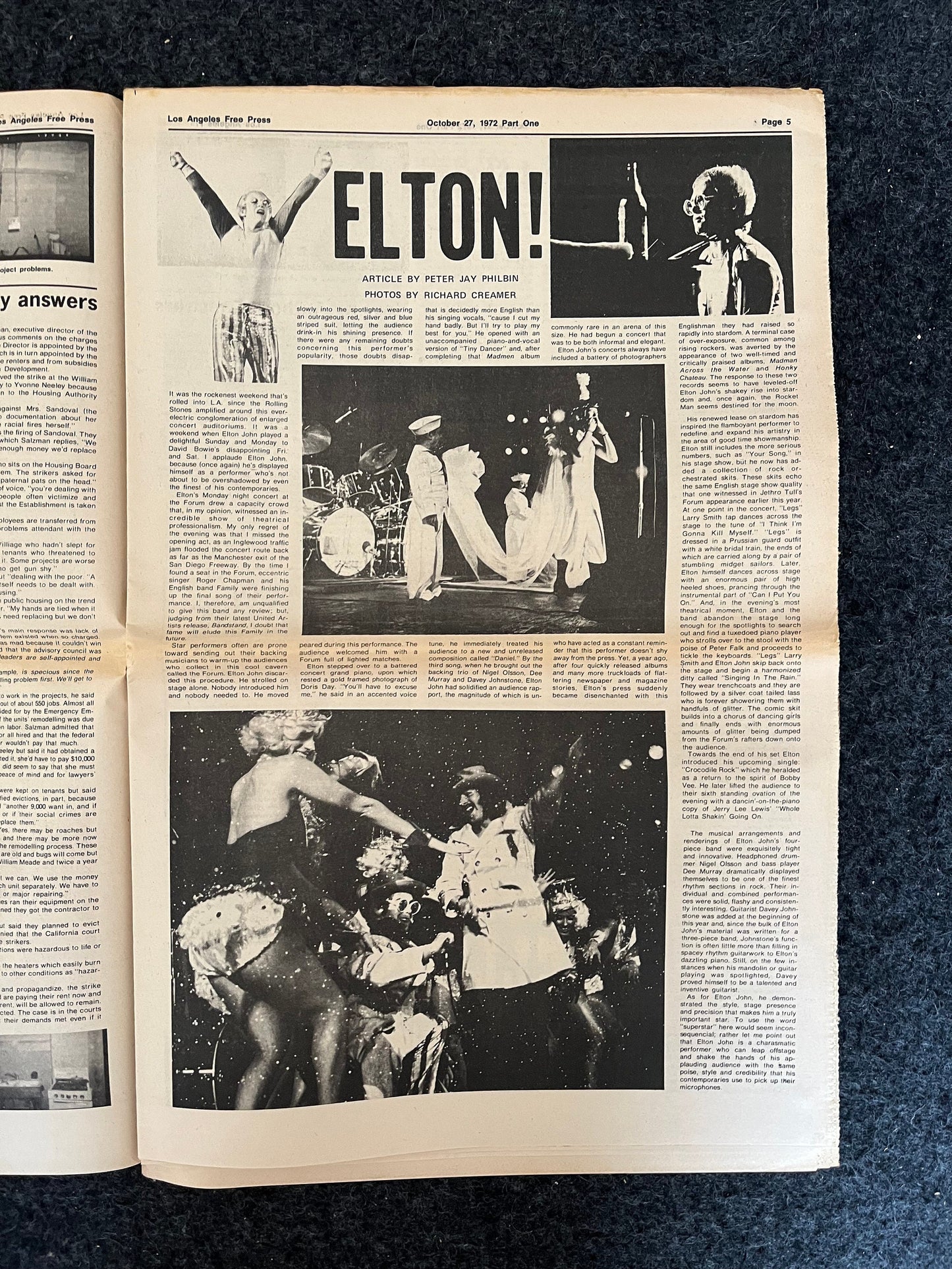 1970s CounterCulture LGBT Los Angeles Free Press, Black Panther Party, Underground Far-Left Newspaper, Vintage Newspaper, Original Newspaper