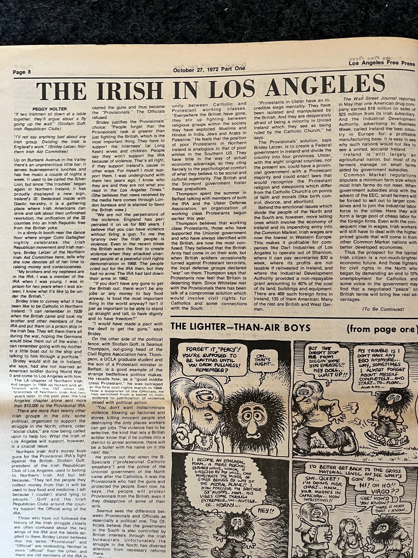 1970s CounterCulture LGBT Los Angeles Free Press, Black Panther Party, Underground Far-Left Newspaper, Vintage Newspaper, Original Newspaper