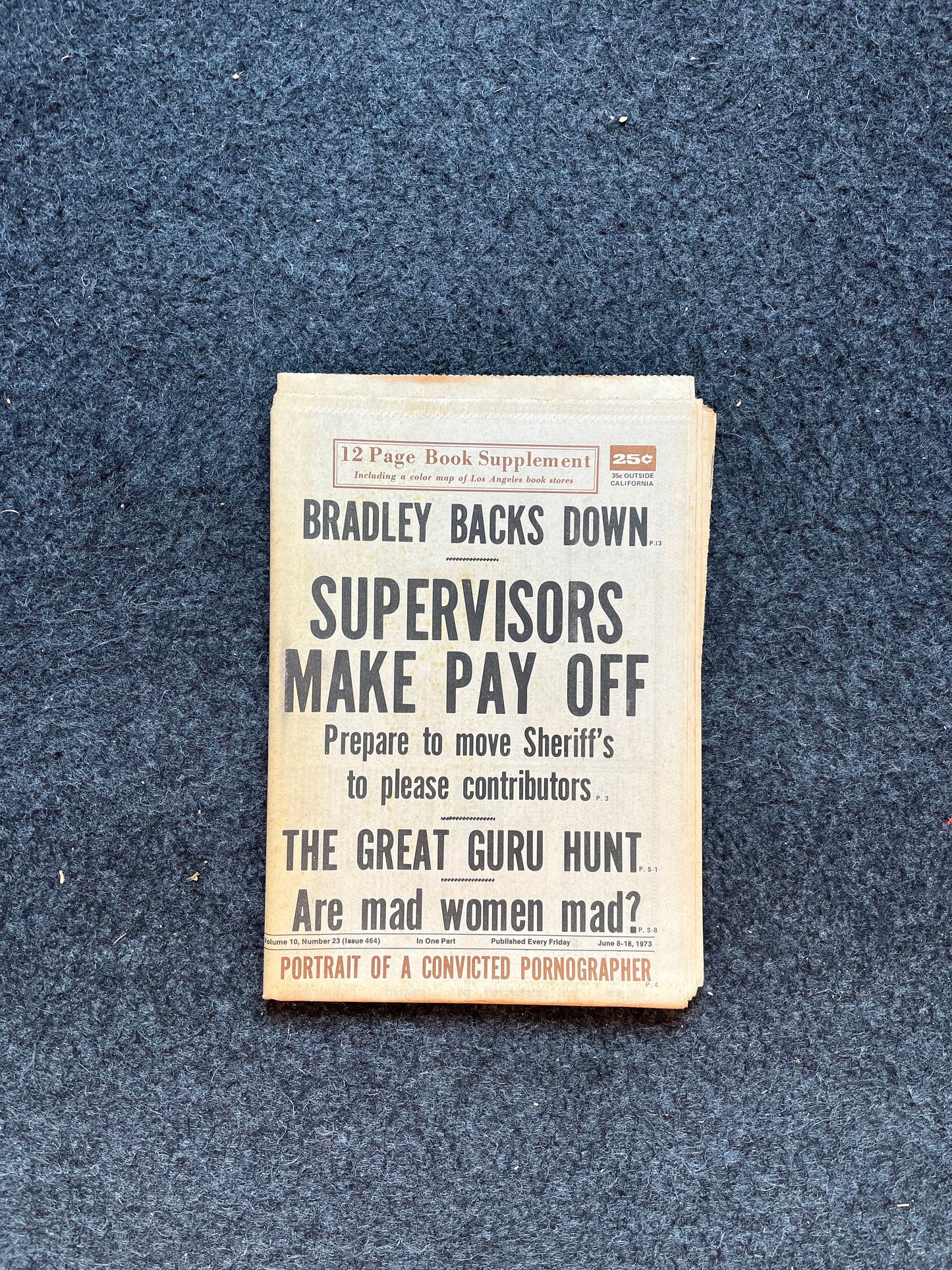 1970s CounterCulture LGBT Los Angeles Free Press, Black Panther Party, Underground Far-Left Newspaper, Vintage Newspaper, Original Newspaper