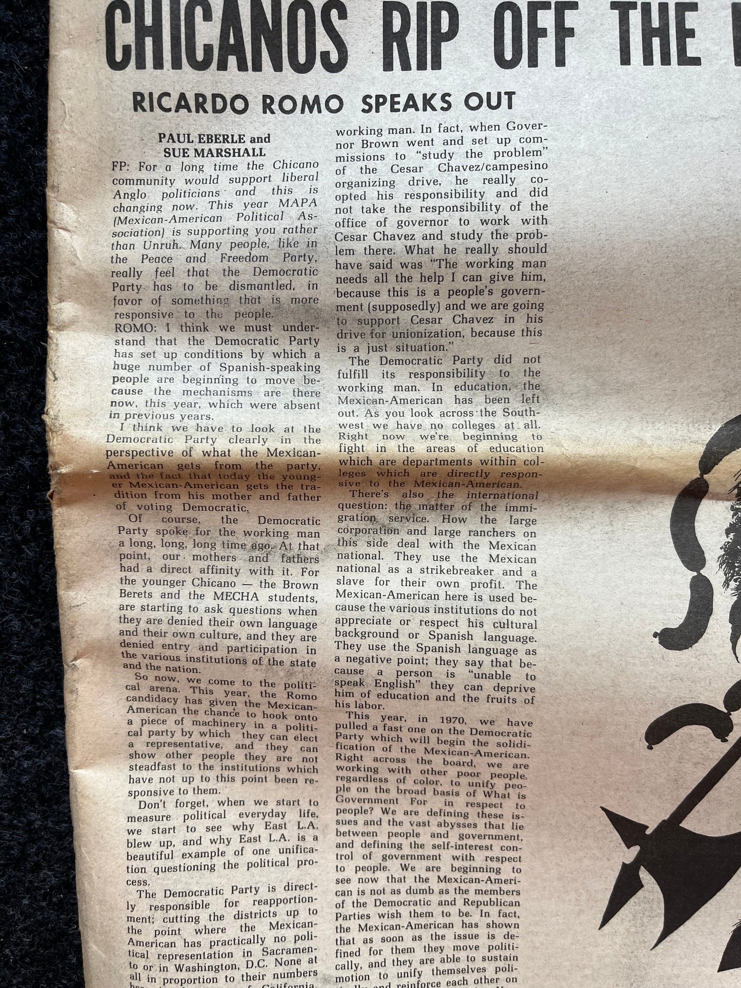 1970s CounterCulture LGBT Los Angeles Free Press, Black Panther Party, Underground Far-Left Newspaper, Vintage Newspaper, Original Newspaper