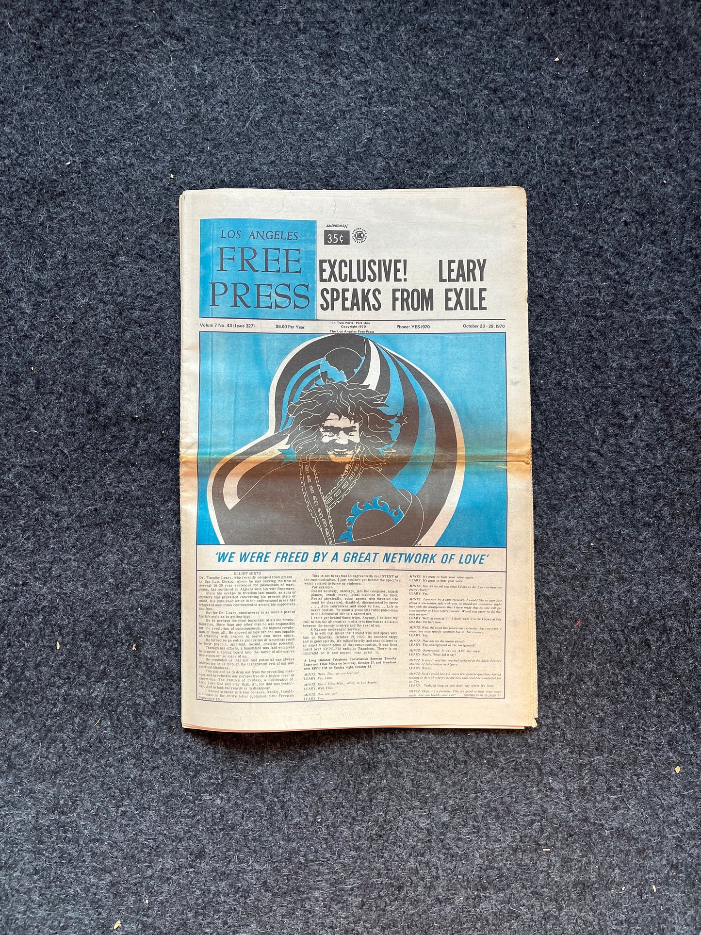 1970s CounterCulture LGBT Los Angeles Free Press, Black Panther Party, Underground Far-Left Newspaper, Vintage Newspaper, Original Newspaper