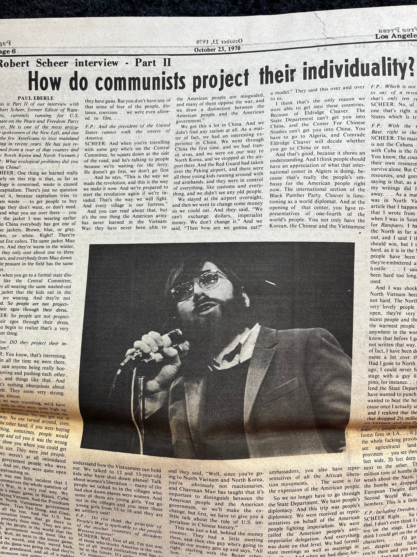 1970s CounterCulture LGBT Los Angeles Free Press, Black Panther Party, Underground Far-Left Newspaper, Vintage Newspaper, Original Newspaper