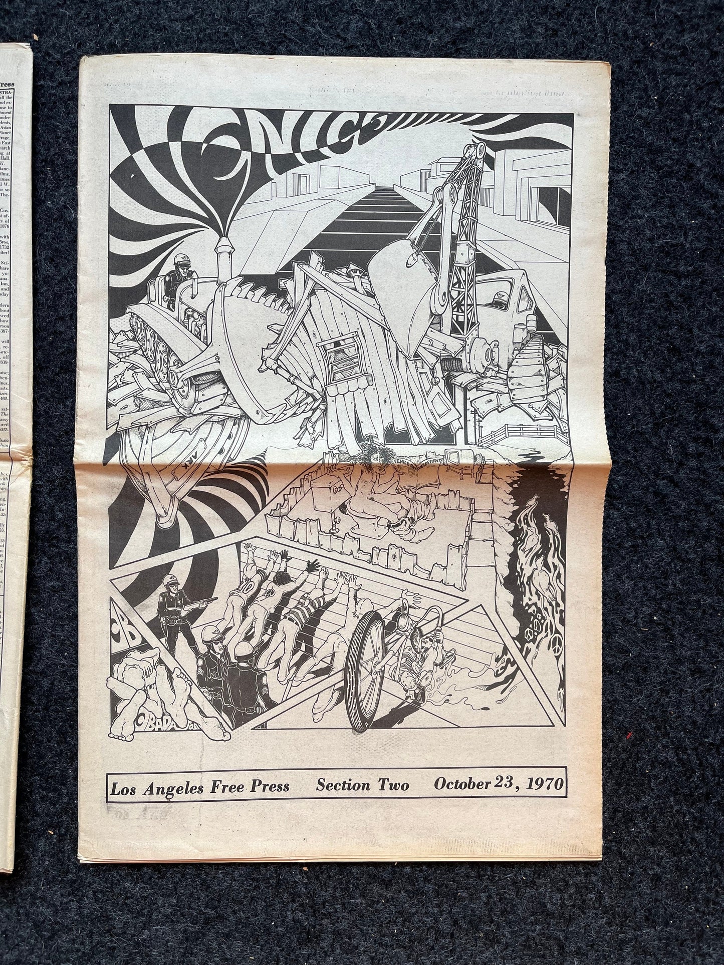 1970s CounterCulture LGBT Los Angeles Free Press, Black Panther Party, Underground Far-Left Newspaper, Vintage Newspaper, Original Newspaper