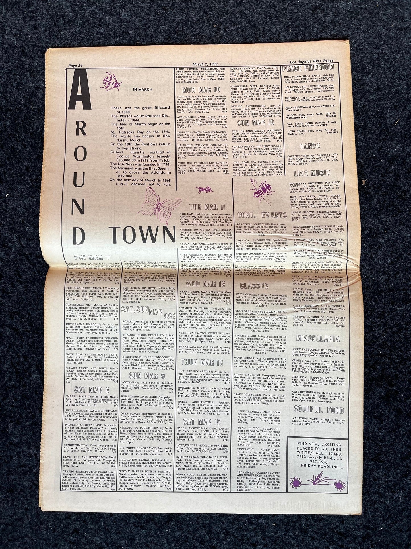 1970s CounterCulture LGBT Los Angeles Free Press, Black Panther Party, Underground Far-Left Newspaper, Vintage Newspaper, Original Newspaper