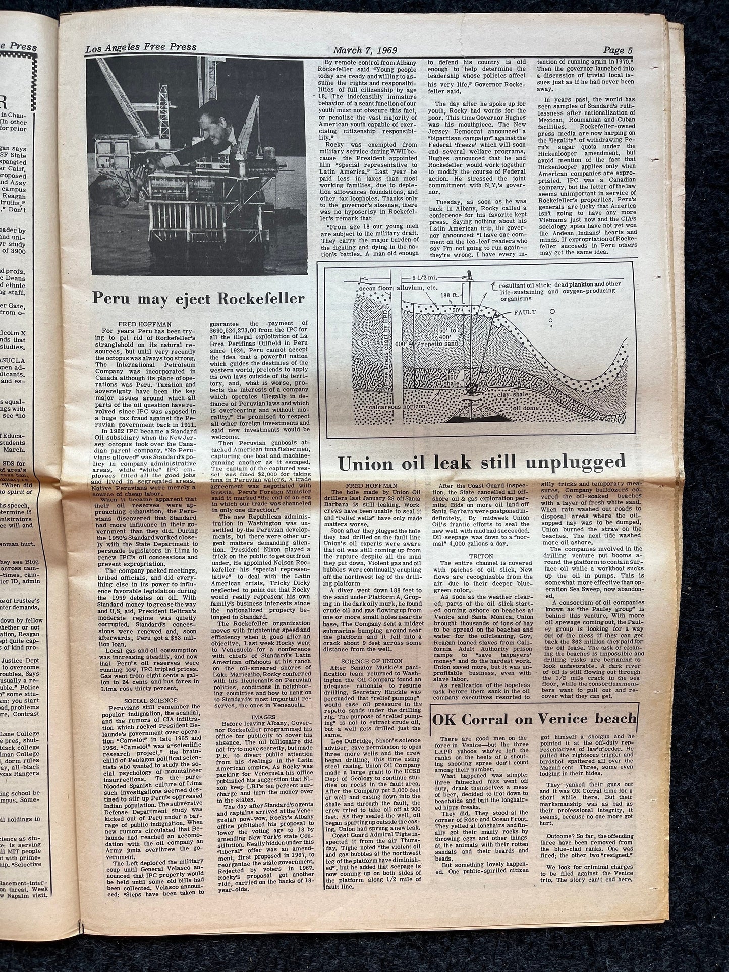 1970s CounterCulture LGBT Los Angeles Free Press, Black Panther Party, Underground Far-Left Newspaper, Vintage Newspaper, Original Newspaper