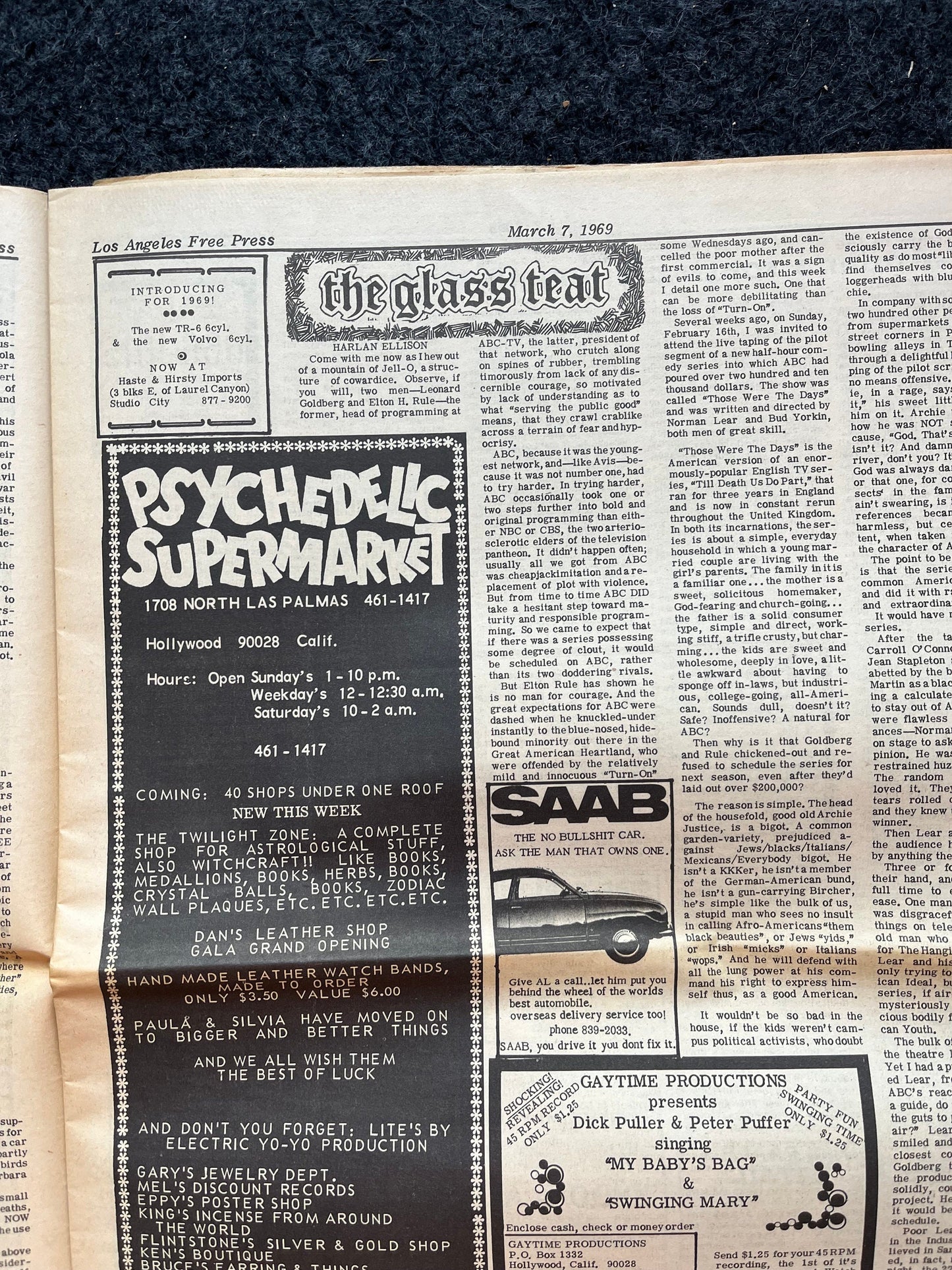 1970s CounterCulture LGBT Los Angeles Free Press, Black Panther Party, Underground Far-Left Newspaper, Vintage Newspaper, Original Newspaper
