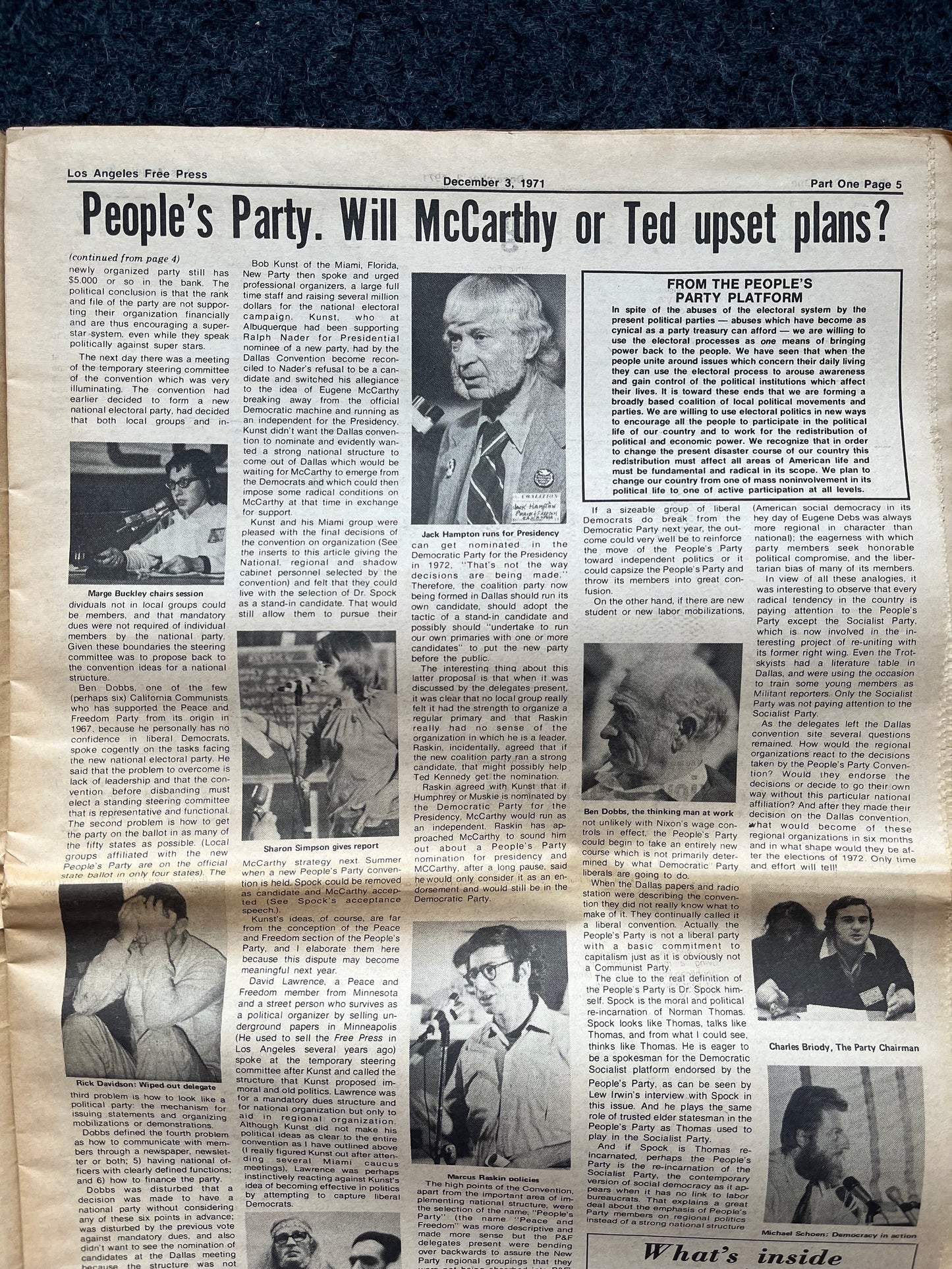 1970s CounterCulture LGBT Los Angeles Free Press, Black Panther Party, Underground Far-Left Newspaper, Vintage Newspaper, Original Newspaper
