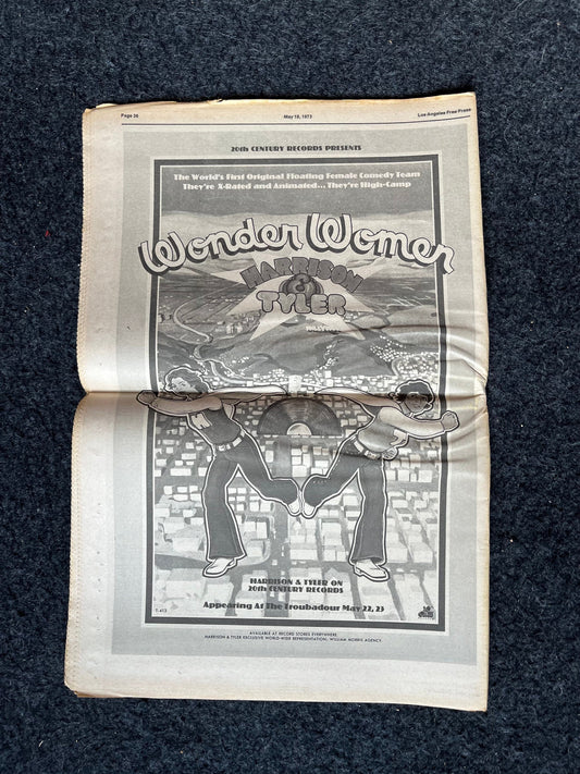 1970s CounterCulture LGBT Los Angeles Free Press, Black Panther Party, Underground Far-Left Newspaper, Vintage Newspaper, Original Newspaper