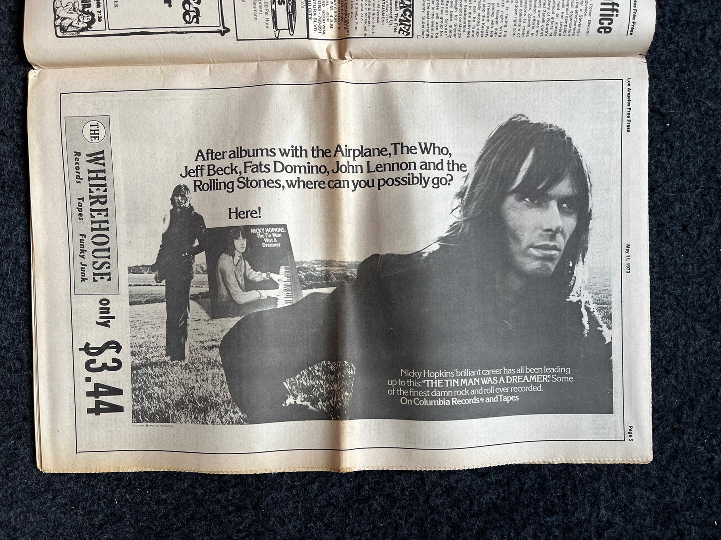 1970s CounterCulture LGBT Los Angeles Free Press, Black Panther Party, Underground Far-Left Newspaper, Vintage Newspaper, Original Newspaper
