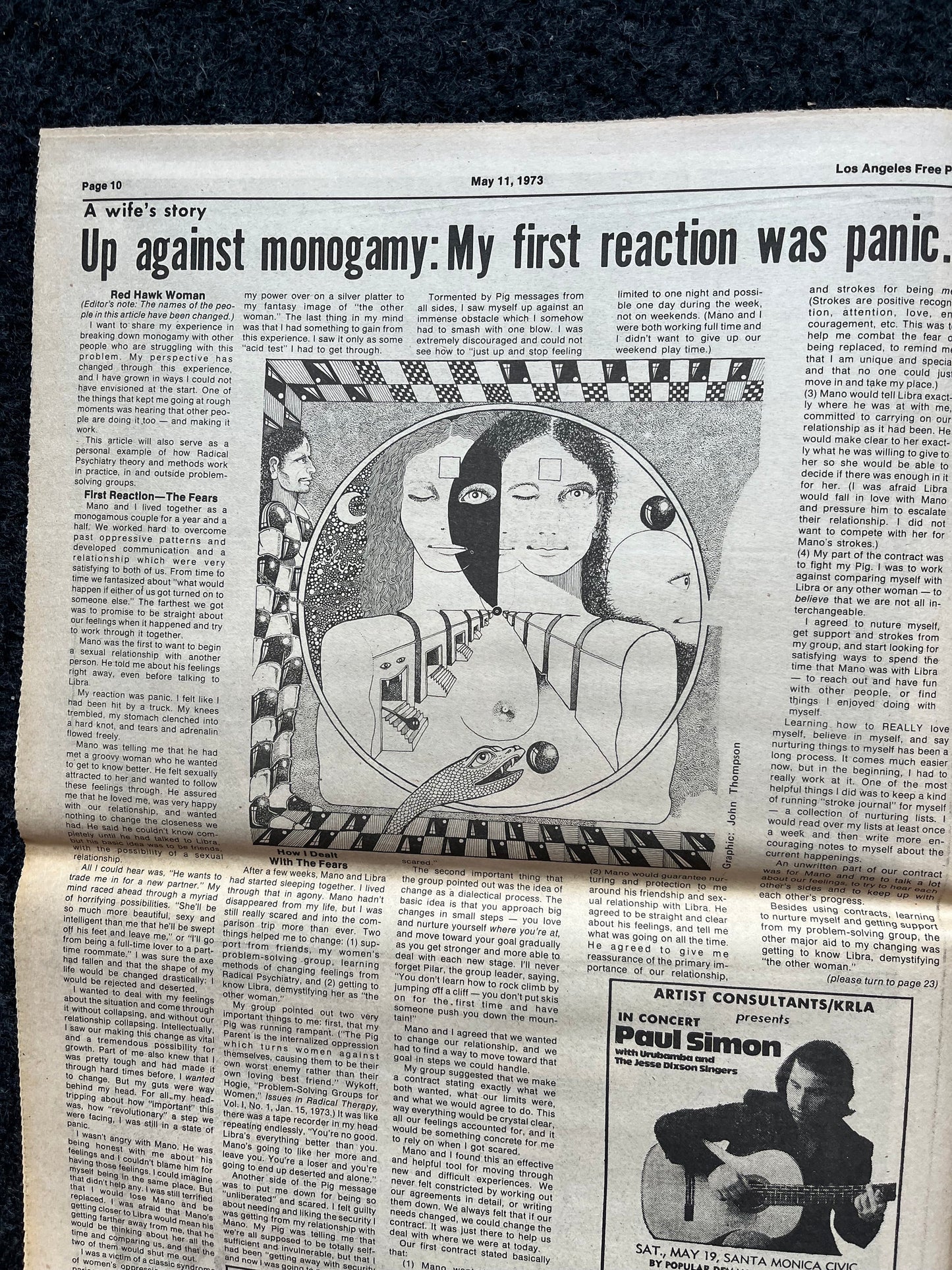 1970s CounterCulture LGBT Los Angeles Free Press, Black Panther Party, Underground Far-Left Newspaper, Vintage Newspaper, Original Newspaper