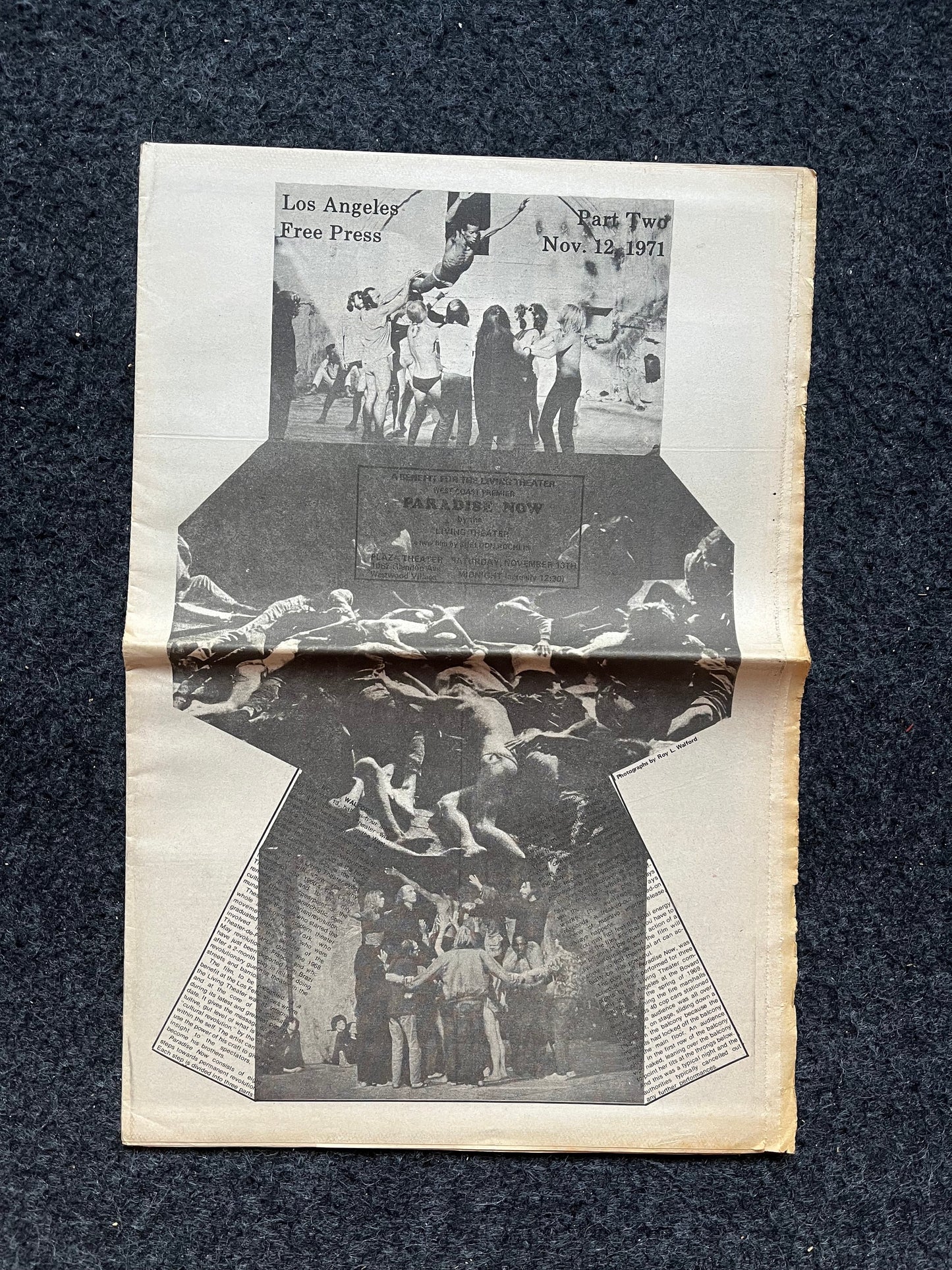 1970s CounterCulture LGBT Los Angeles Free Press, Black Panther Party, Underground Far-Left Newspaper, Vintage Newspaper, Original Newspaper