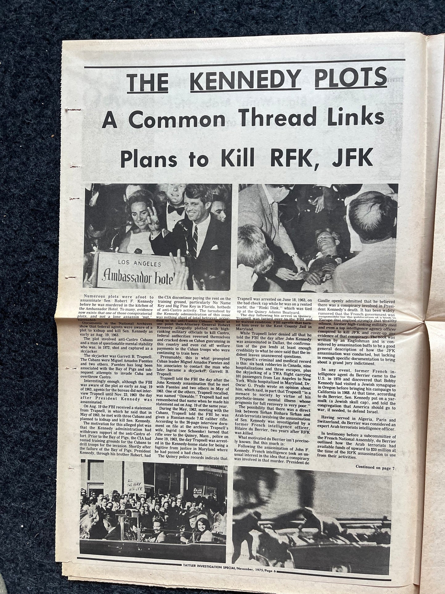 1970s RFK Assassination, Berkeley Tribe CounterCulture, Black Panther Party, Underground Newspaper, Vintage Newspaper, San Francisco