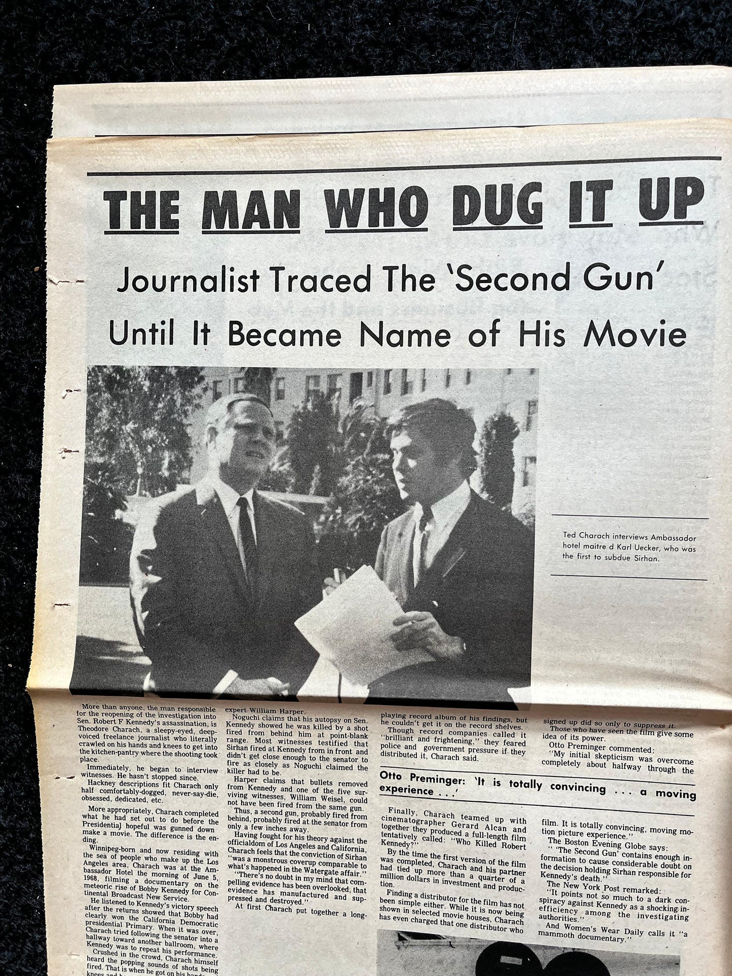 1970s RFK Assassination, Berkeley Tribe CounterCulture, Black Panther Party, Underground Newspaper, Vintage Newspaper, San Francisco