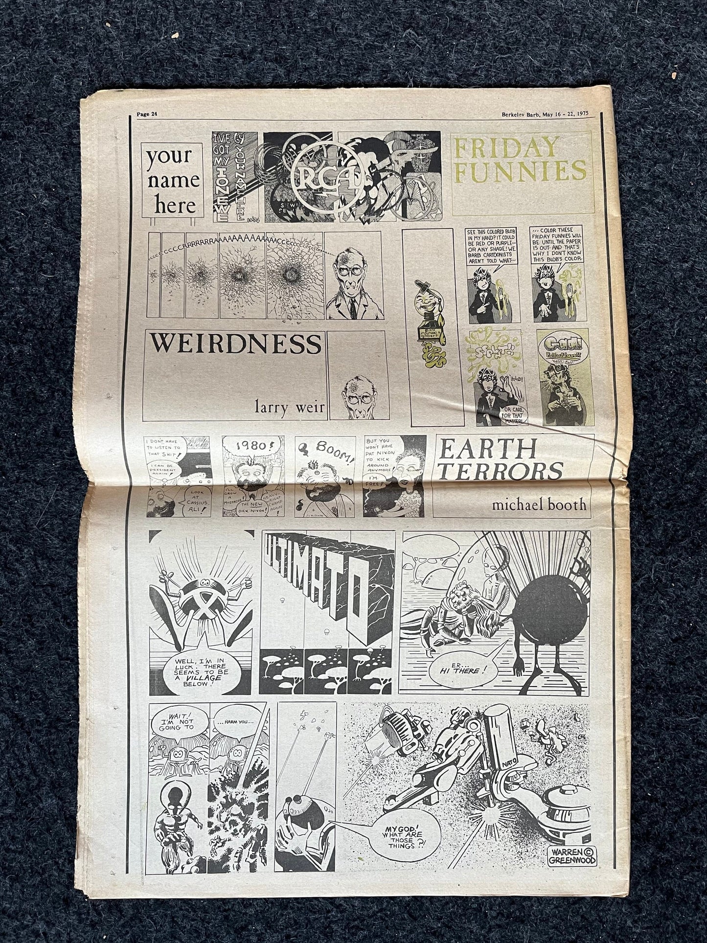 1970s Berkeley Tribe CounterCulture, Black Panther Party, Underground Newspaper, Vintage Newspaper, San Francisco California