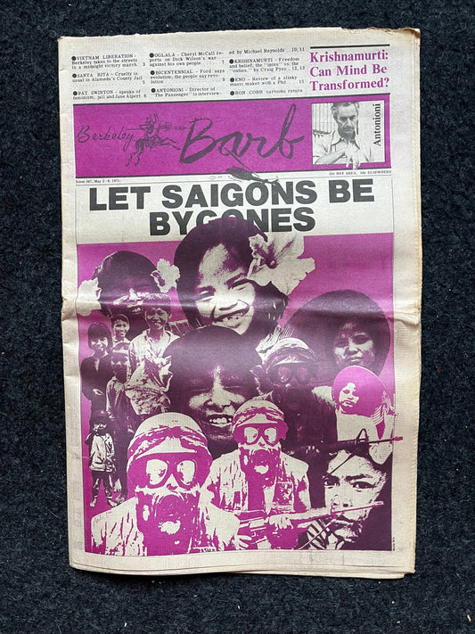 1970s Vietnam War Ends, Berkeley Tribe CounterCulture, Black Panther Party, Underground Newspaper, Vintage Newspaper,l
