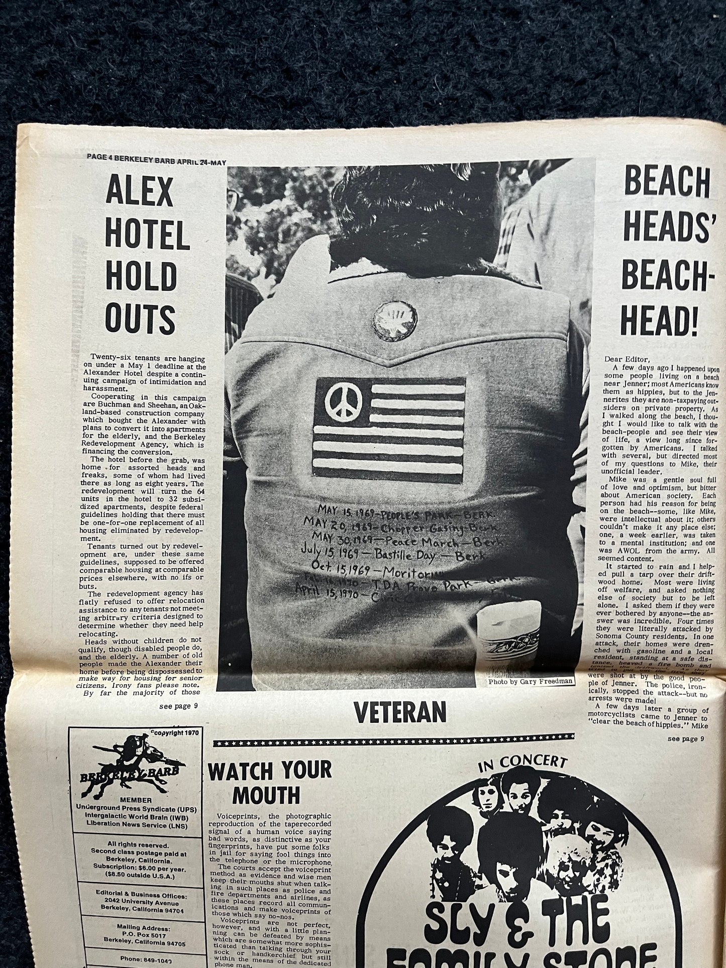 1970s Berkeley Tribe CounterCulture, Black Panther Party, Underground Newspaper, Vintage Newspaper, San Francisco California