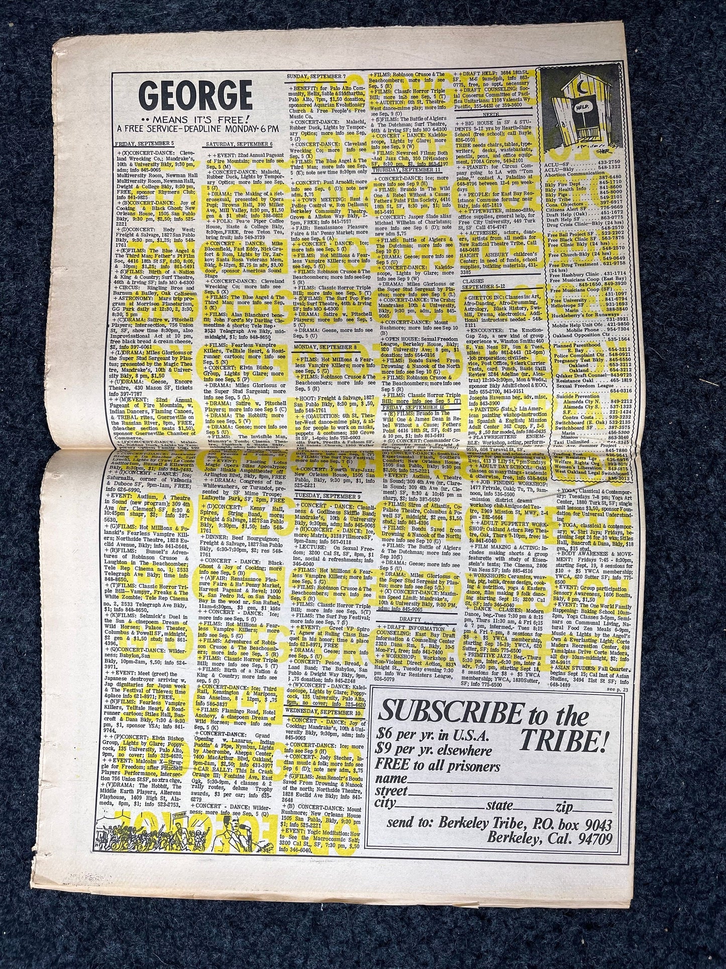 1970s Ho Chi Min Vietnam, Berkeley Tribe CounterCulture, Black Panther Party, Underground Newspaper, Vintage Newspaper, California