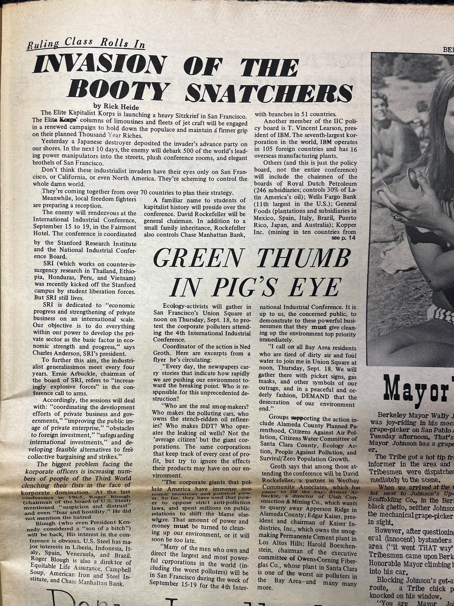 1970s Ho Chi Min Vietnam, Berkeley Tribe CounterCulture, Black Panther Party, Underground Newspaper, Vintage Newspaper, California