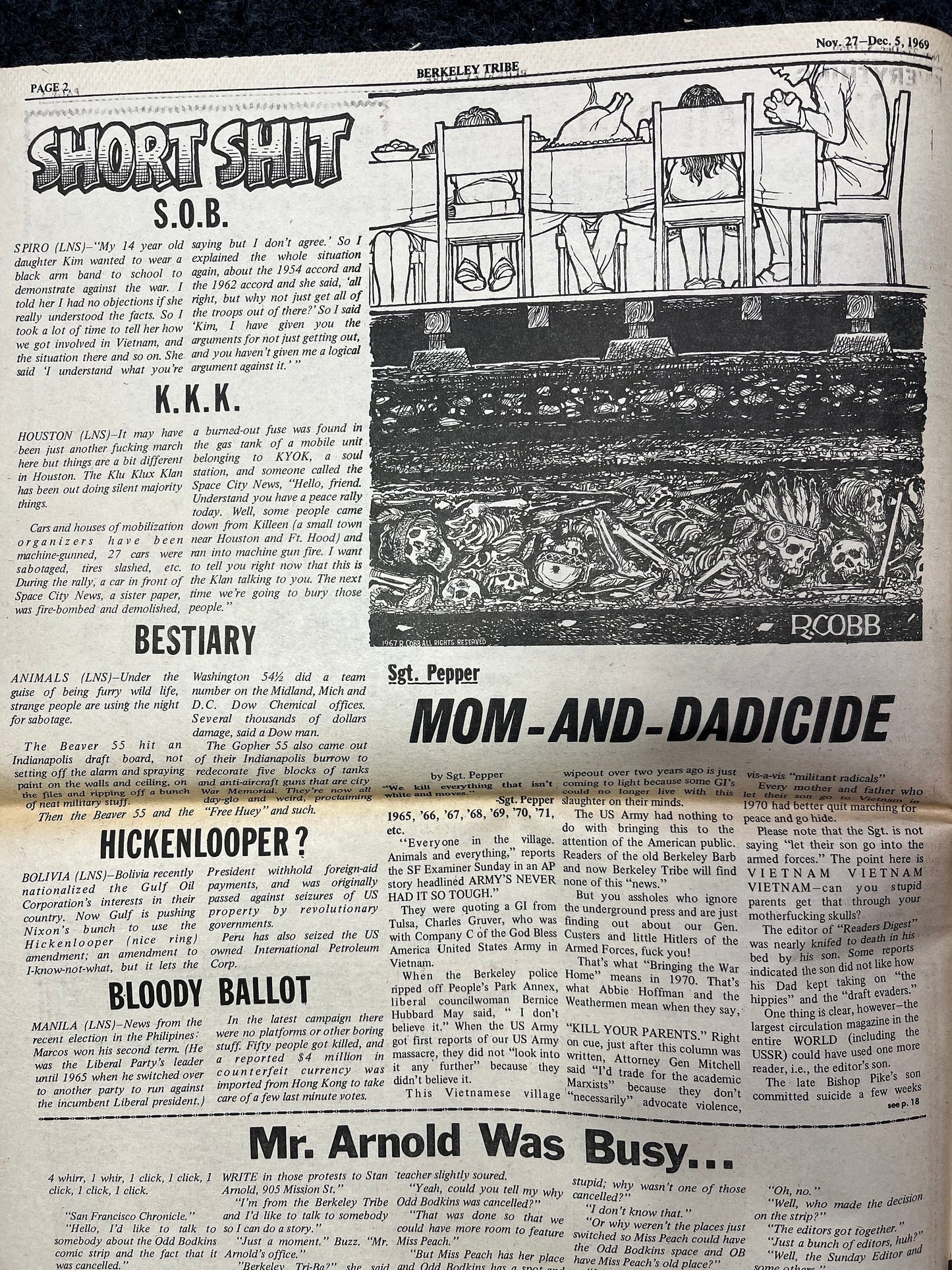 1970s Berkeley Tribe CounterCulture, Black Panther Party, Underground Newspaper, Vintage Newspaper, San Francisco California