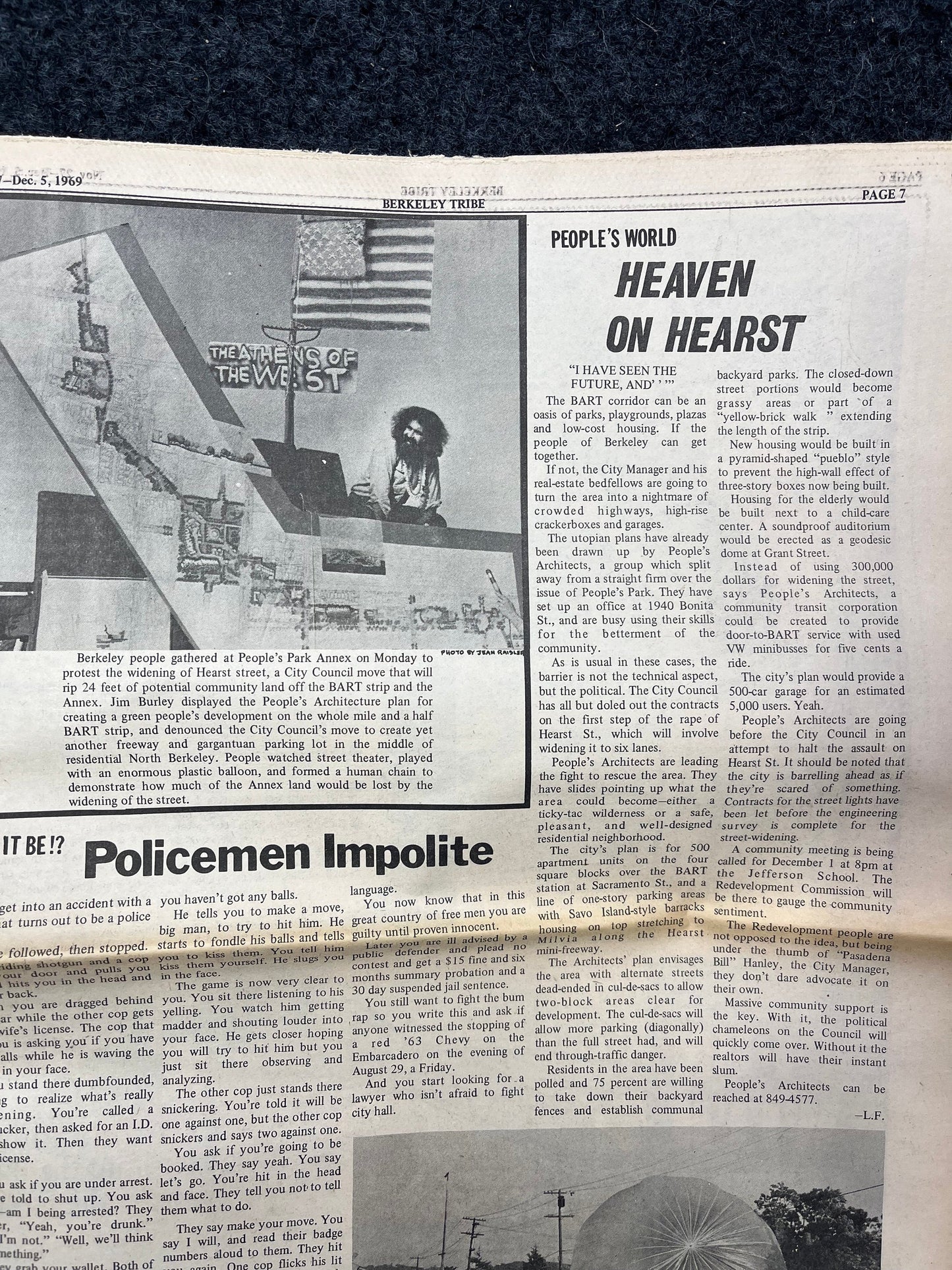 1970s Berkeley Tribe CounterCulture, Black Panther Party, Underground Newspaper, Vintage Newspaper, San Francisco California