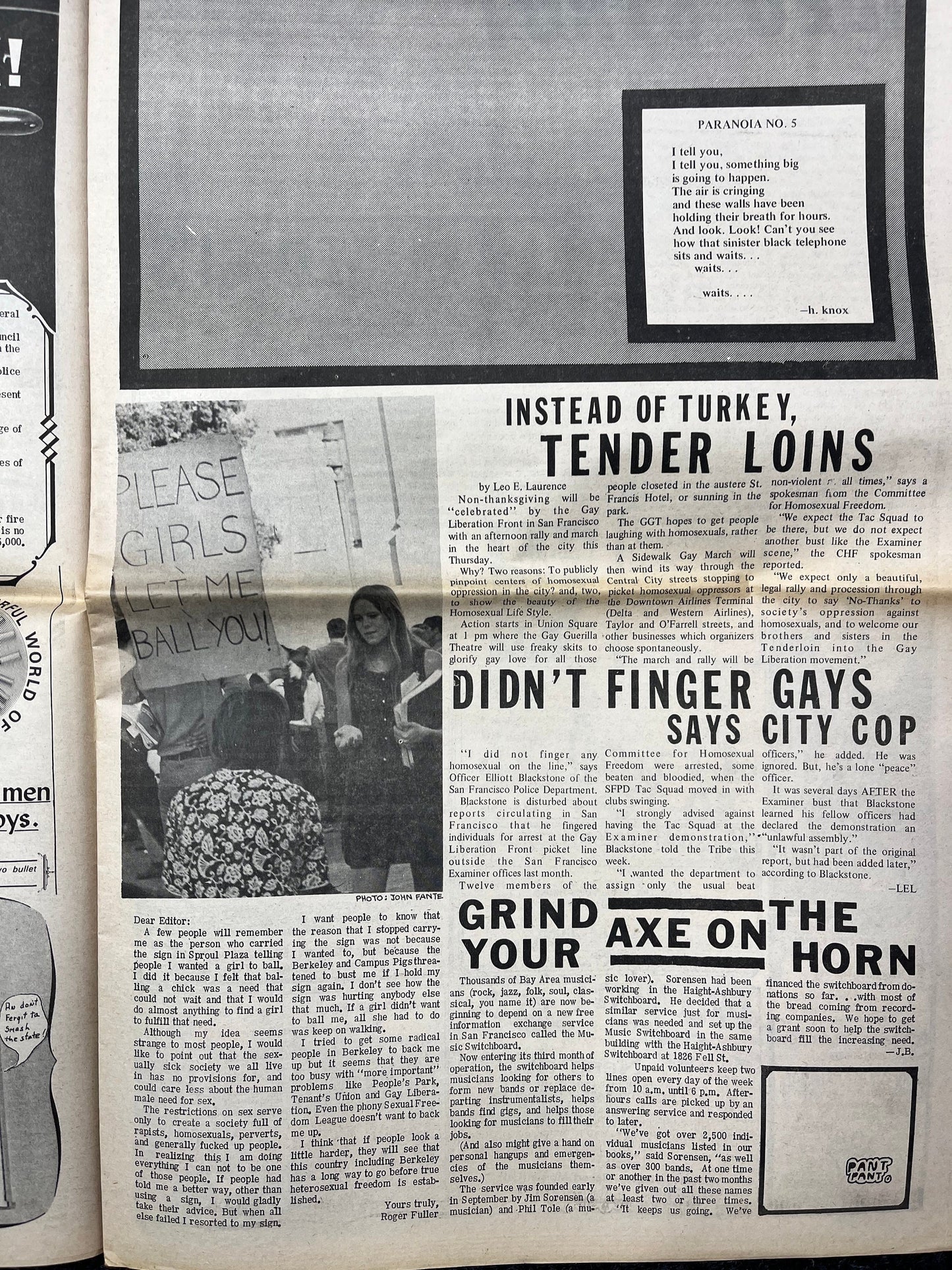 1970s Berkeley Tribe CounterCulture, Black Panther Party, Underground Newspaper, Vintage Newspaper, San Francisco California