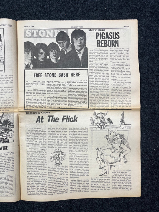 1970s Berkeley Tribe CounterCulture, Black Panther Party, Underground Newspaper, Vintage Newspaper, San Francisco California