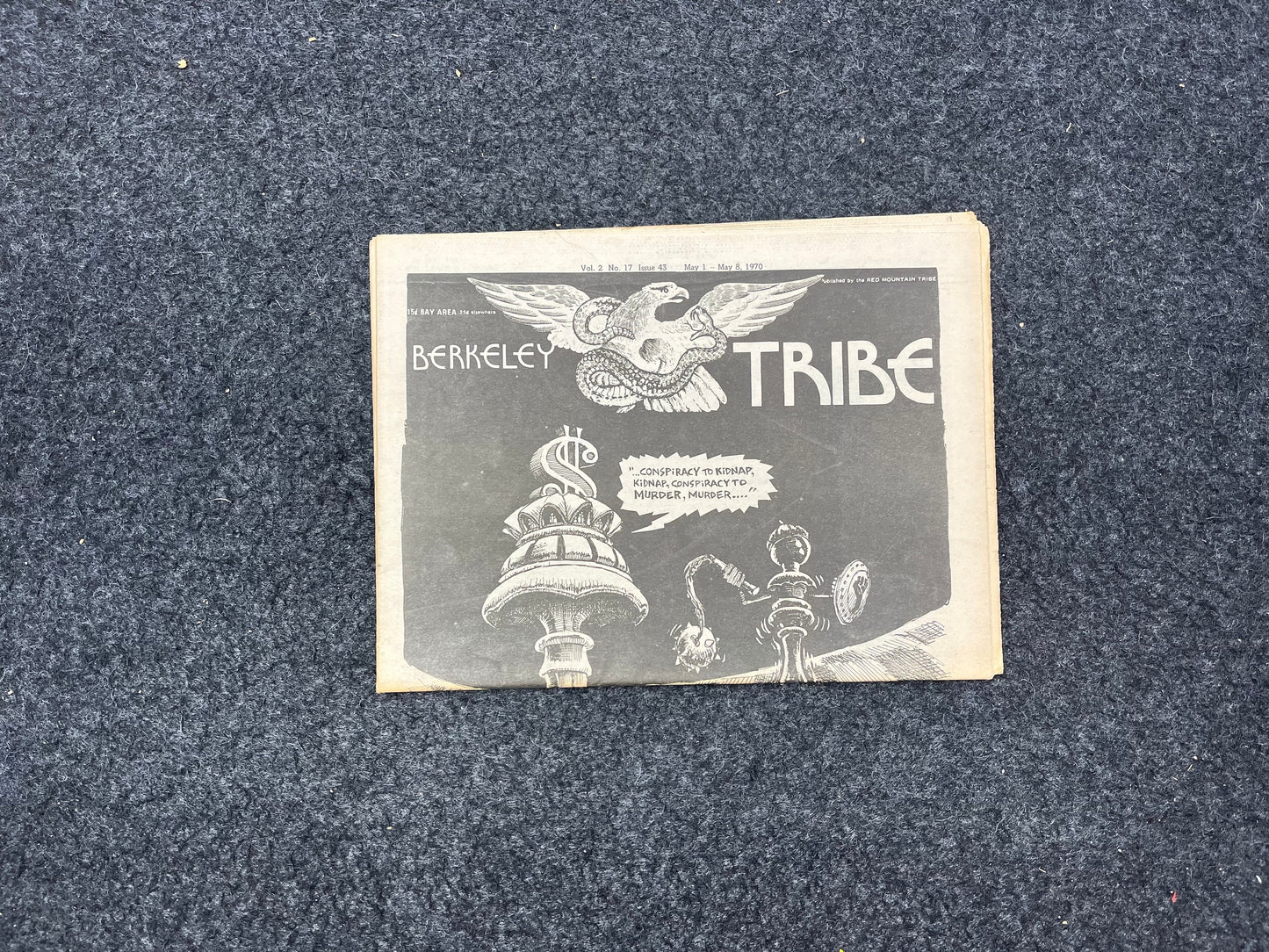 1970s Berkeley Tribe CounterCulture, Black Panther Party, Underground Newspaper, Vintage Newspaper, San Francisco California