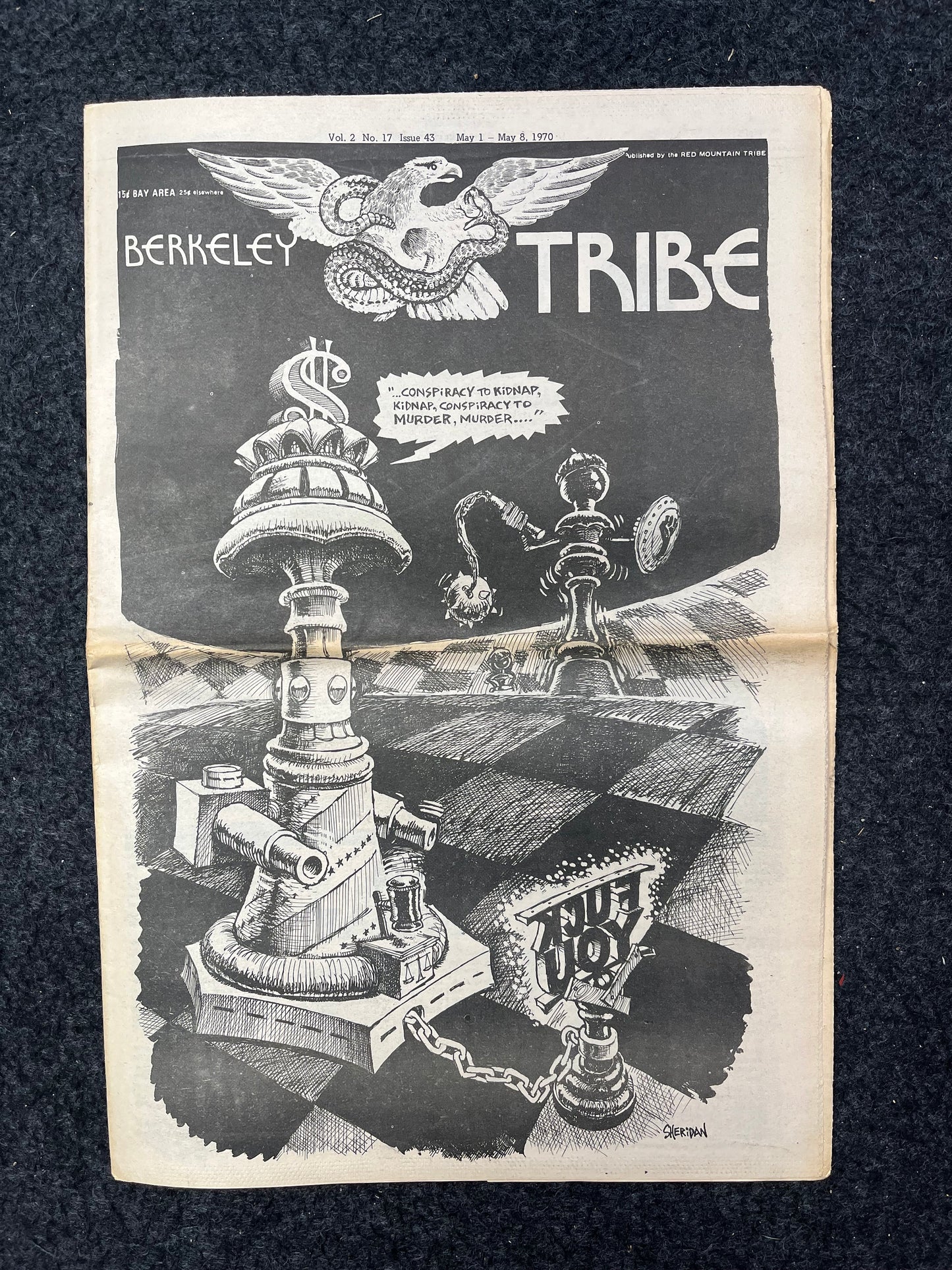 1970s Berkeley Tribe CounterCulture, Black Panther Party, Underground Newspaper, Vintage Newspaper, San Francisco California