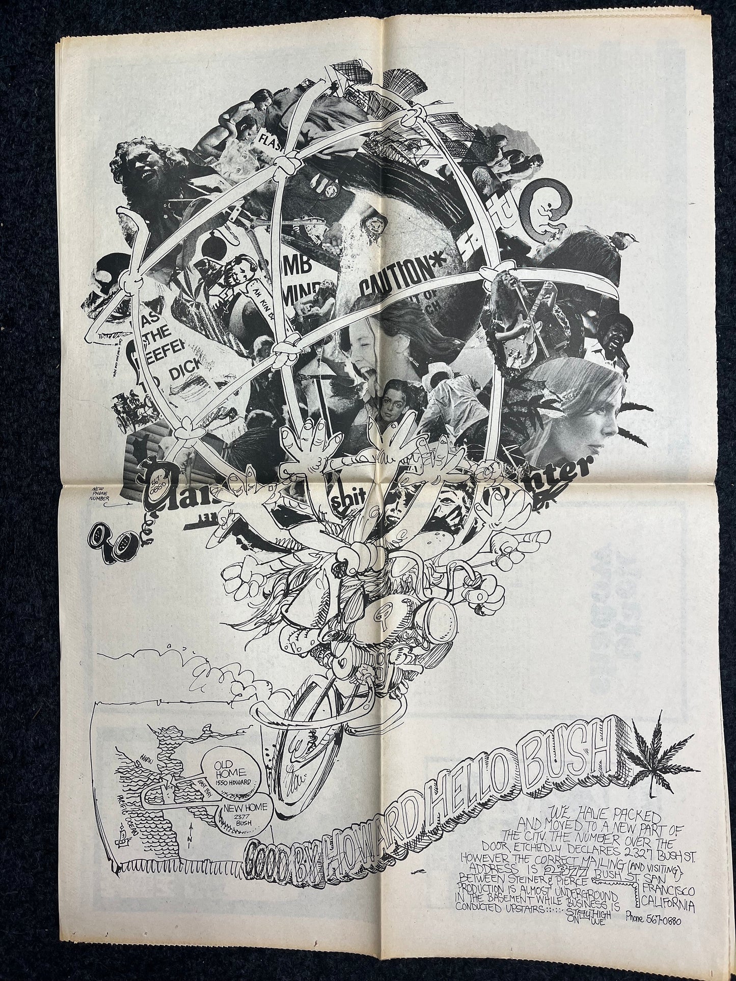 1970s Berkeley Tribe CounterCulture, Black Panther Party, Underground Newspaper, Vintage Newspaper, San Francisco California