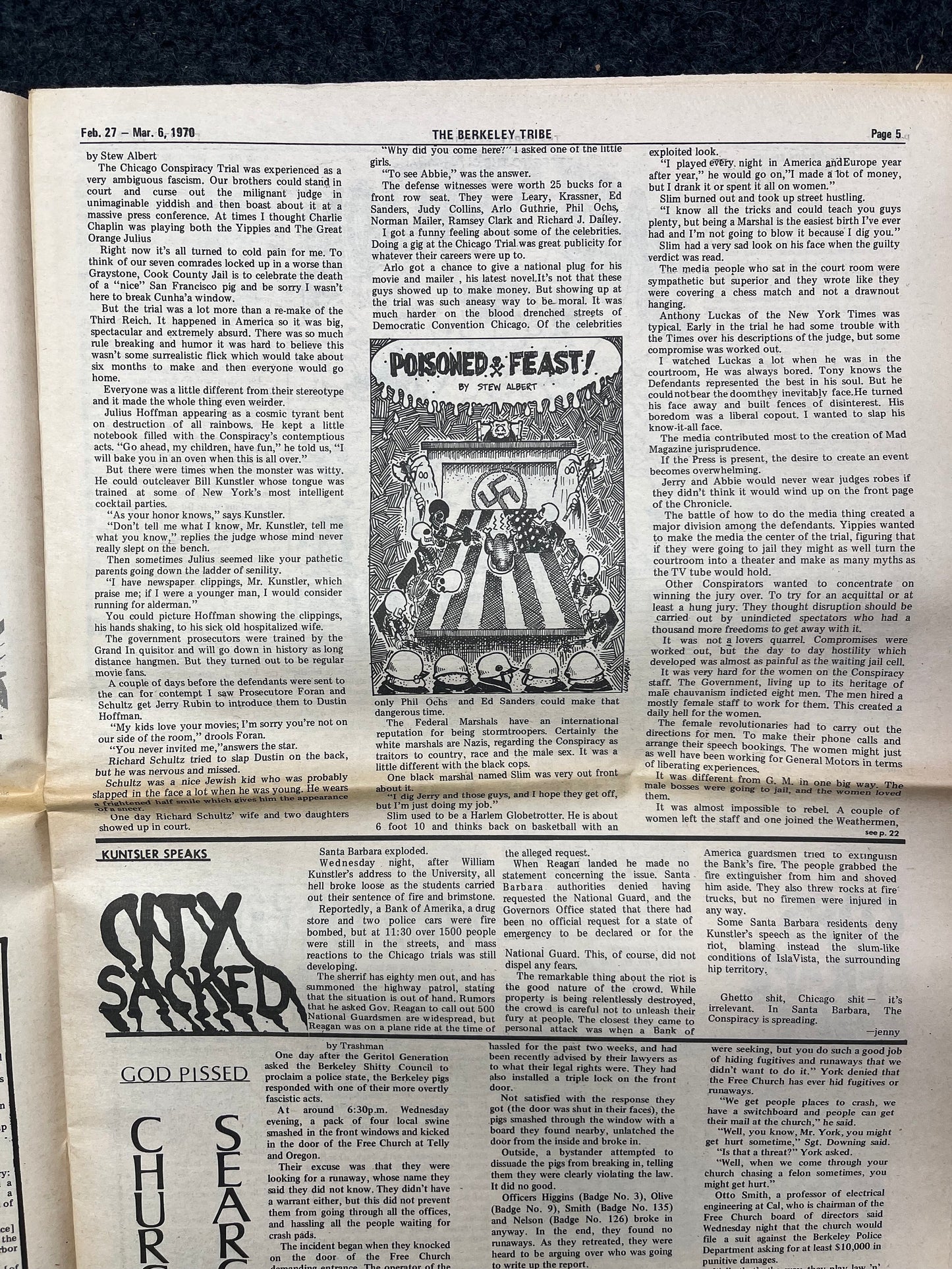 1970s Berkeley Tribe CounterCulture, Black Panther Party, Underground Newspaper, Vintage Newspaper, San Francisco California